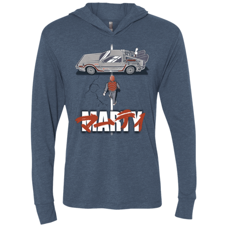 T-Shirts Indigo / X-Small Marty 2015 Triblend Long Sleeve Hoodie Tee