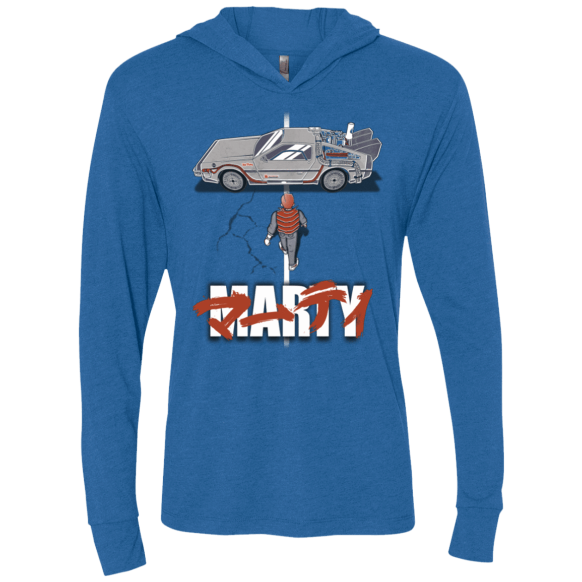 T-Shirts Vintage Royal / X-Small Marty 2015 Triblend Long Sleeve Hoodie Tee