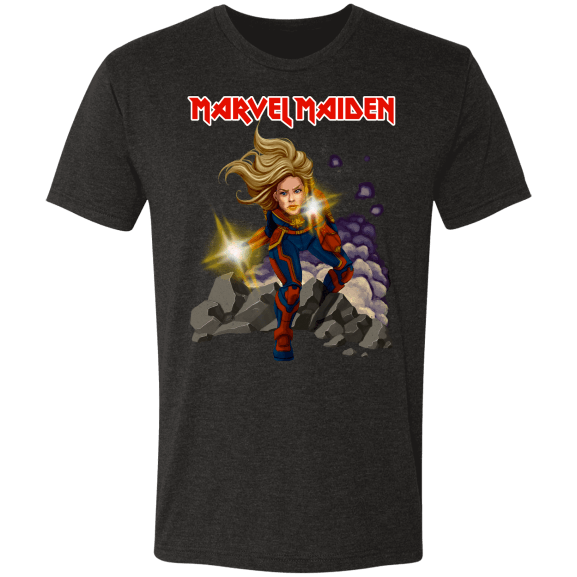 T-Shirts Vintage Black / S Marvel Maiden Men's Triblend T-Shirt