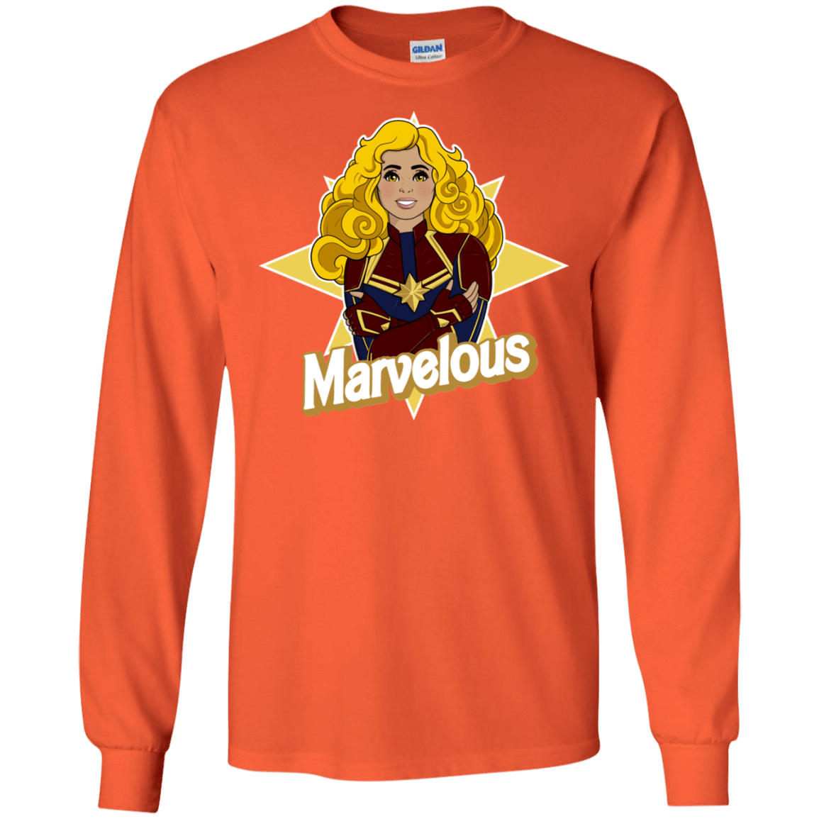 T-Shirts Orange / S Marvelous Men's Long Sleeve T-Shirt