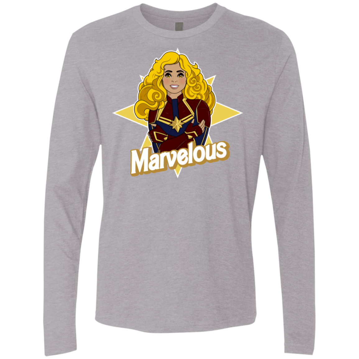 T-Shirts Heather Grey / S Marvelous Men's Premium Long Sleeve
