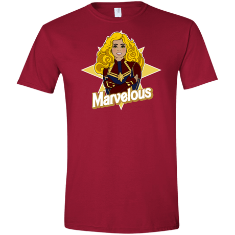 T-Shirts Cardinal Red / S Marvelous Men's Semi-Fitted Softstyle