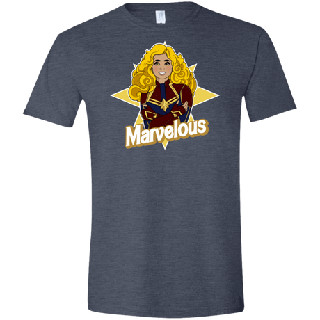 T-Shirts Heather Navy / S Marvelous Men's Semi-Fitted Softstyle