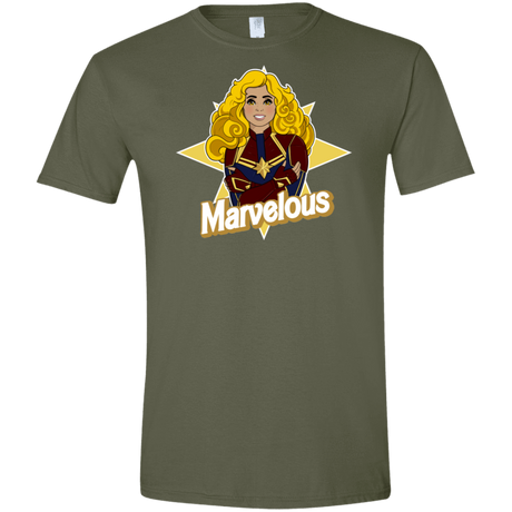 T-Shirts Military Green / S Marvelous Men's Semi-Fitted Softstyle