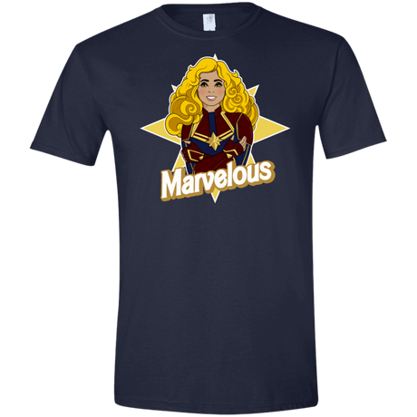 T-Shirts Navy / X-Small Marvelous Men's Semi-Fitted Softstyle