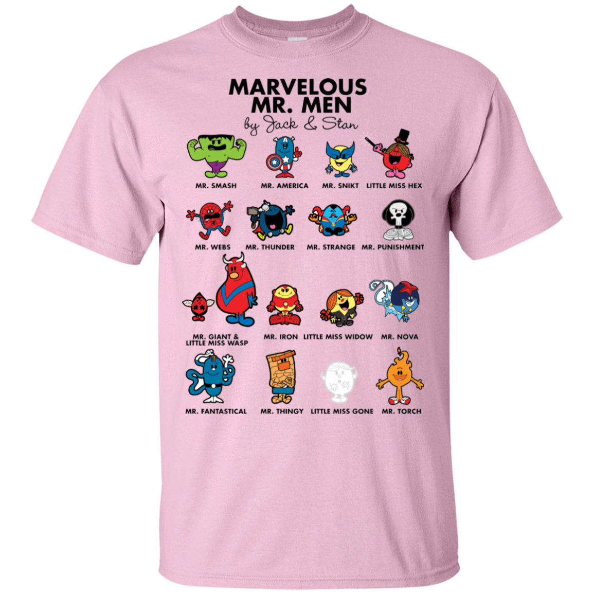 T-Shirts Light Pink / S Marvelous Mr Men T-Shirt