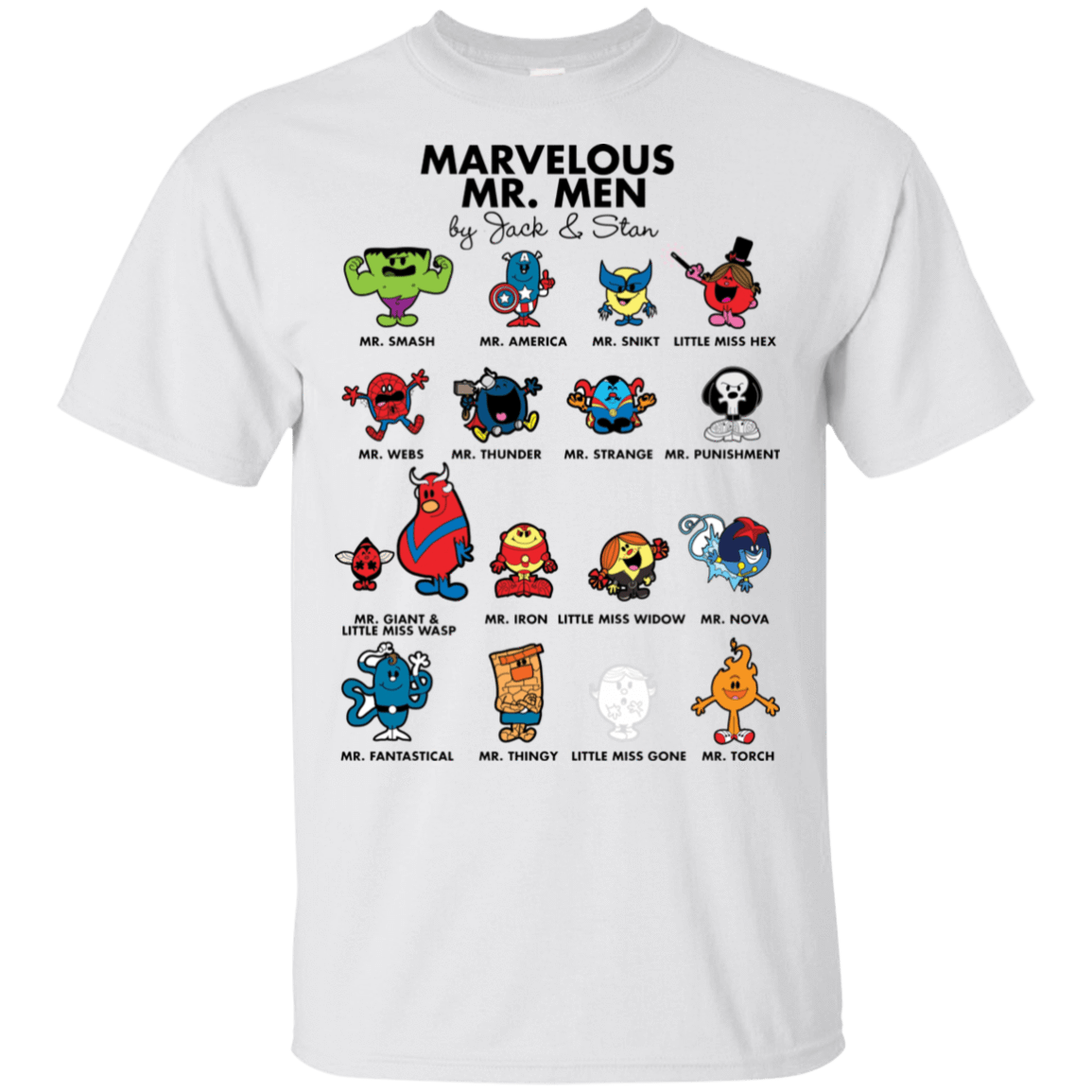 T-Shirts White / S Marvelous Mr Men T-Shirt