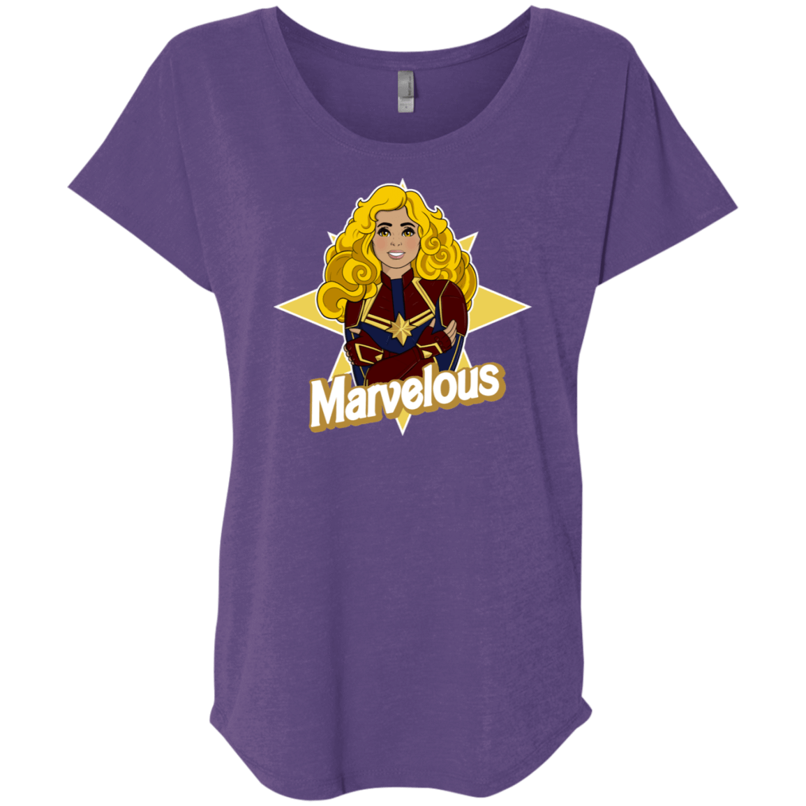 T-Shirts Purple Rush / X-Small Marvelous Triblend Dolman Sleeve