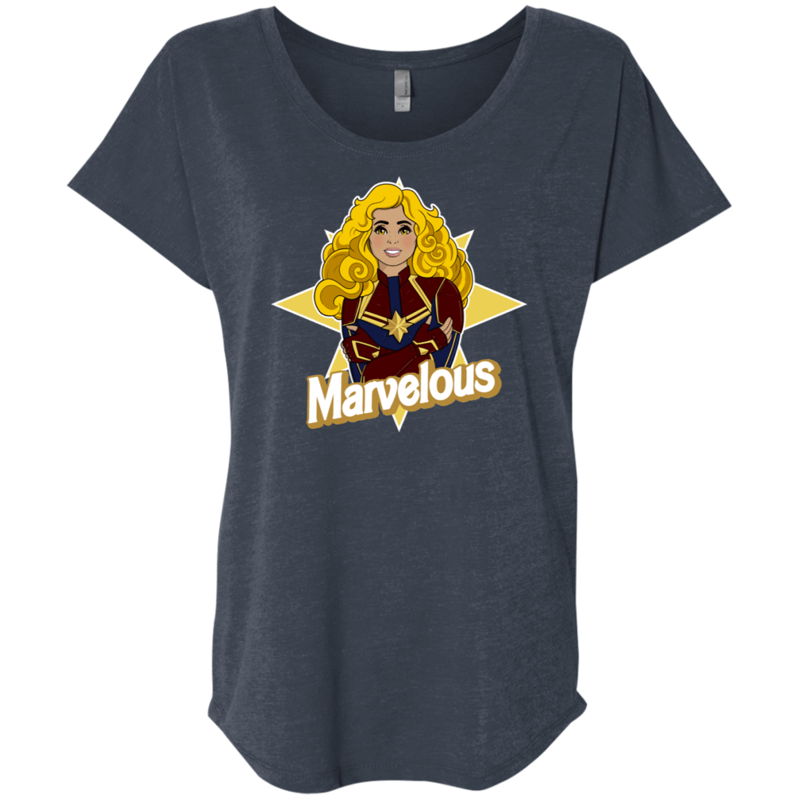 T-Shirts Vintage Navy / X-Small Marvelous Triblend Dolman Sleeve