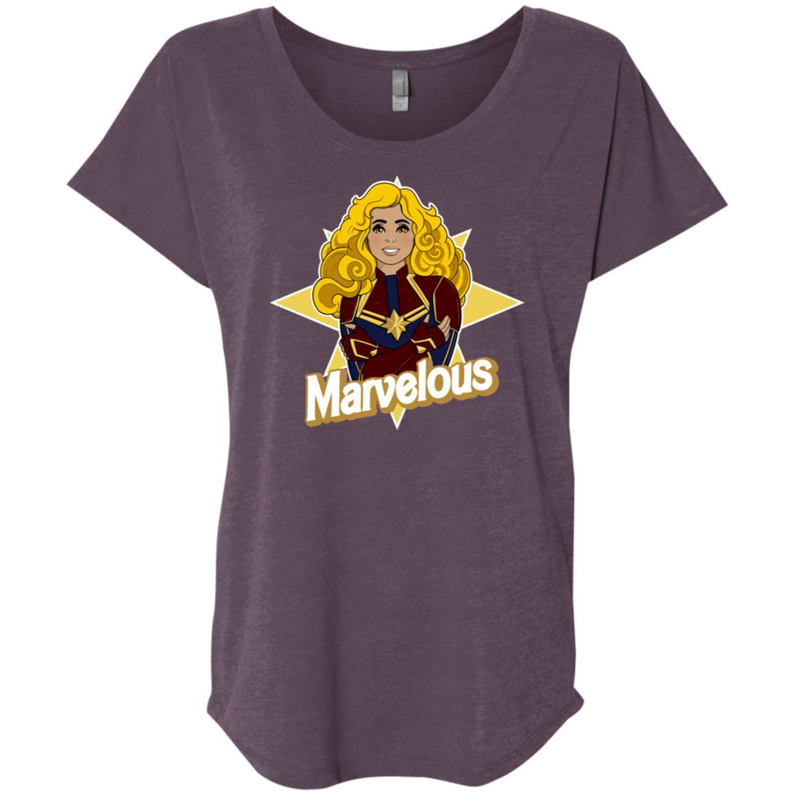 T-Shirts Vintage Purple / X-Small Marvelous Triblend Dolman Sleeve