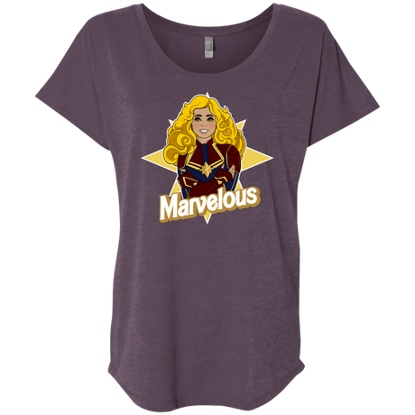 T-Shirts Vintage Purple / X-Small Marvelous Triblend Dolman Sleeve