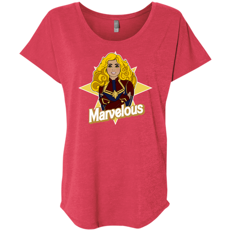 T-Shirts Vintage Red / X-Small Marvelous Triblend Dolman Sleeve