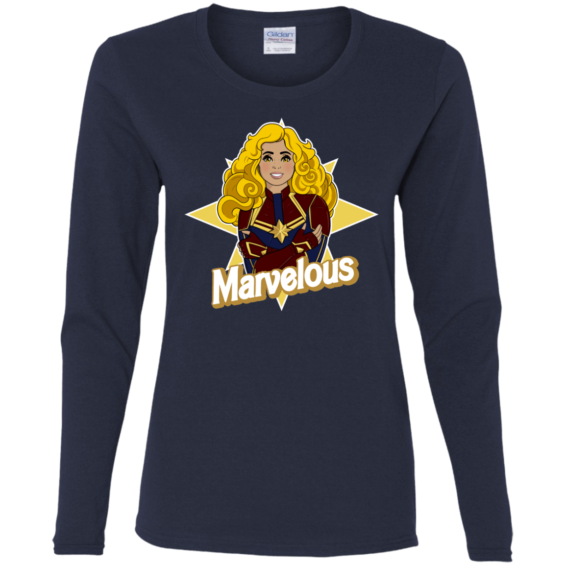 T-Shirts Navy / S Marvelous Women's Long Sleeve T-Shirt