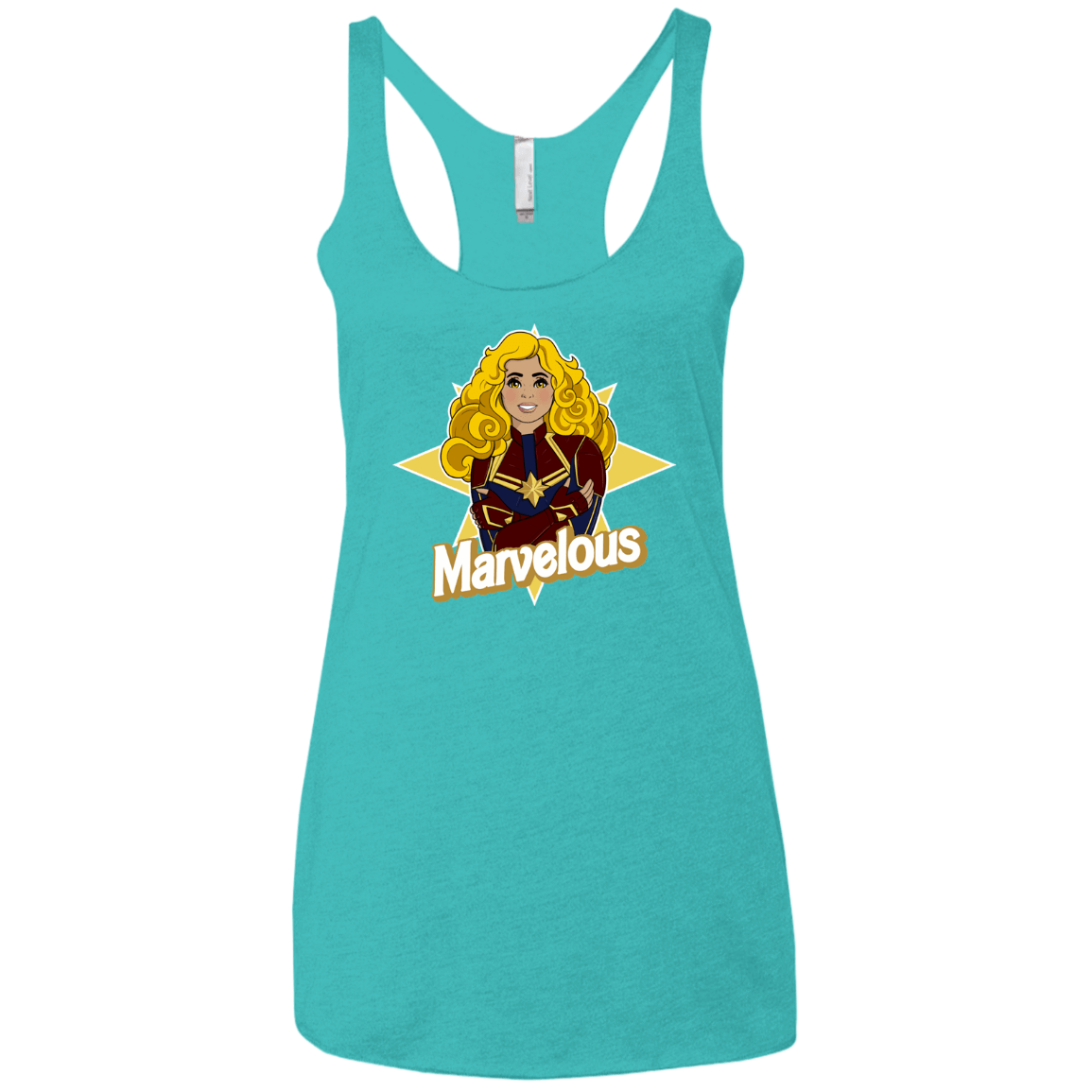T-Shirts Tahiti Blue / X-Small Marvelous Women's Triblend Racerback Tank