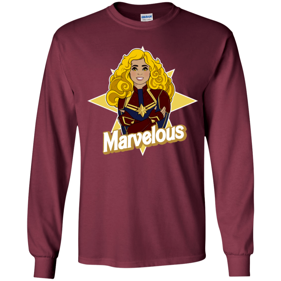 T-Shirts Maroon / YS Marvelous Youth Long Sleeve T-Shirt