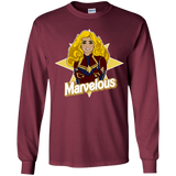 T-Shirts Maroon / YS Marvelous Youth Long Sleeve T-Shirt