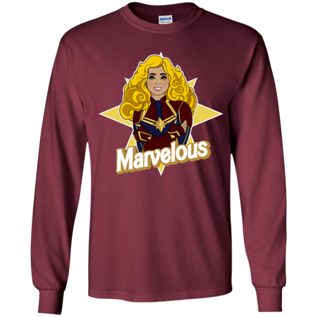 T-Shirts Maroon / YS Marvelous Youth Long Sleeve T-Shirt