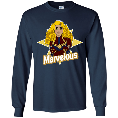 T-Shirts Navy / YS Marvelous Youth Long Sleeve T-Shirt