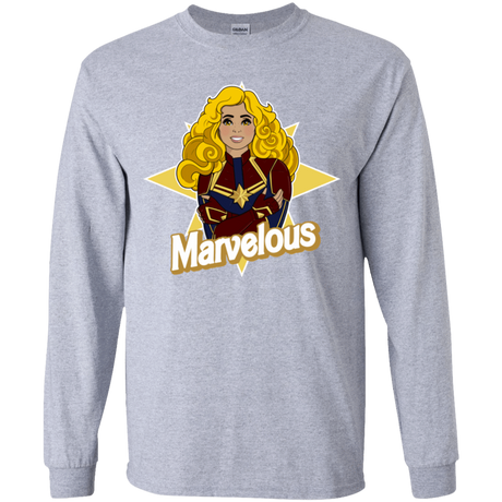 T-Shirts Sport Grey / YS Marvelous Youth Long Sleeve T-Shirt