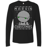 T-Shirts Black / Small Marvin Christmas Men's Premium Long Sleeve