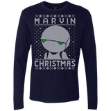 T-Shirts Midnight Navy / Small Marvin Christmas Men's Premium Long Sleeve
