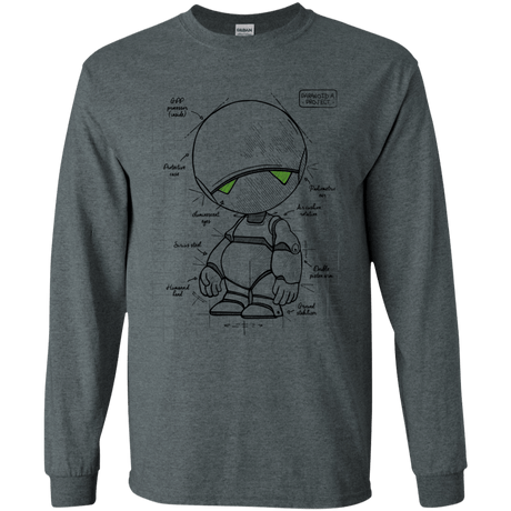 T-Shirts Dark Heather / S Marvin's Plan Men's Long Sleeve T-Shirt