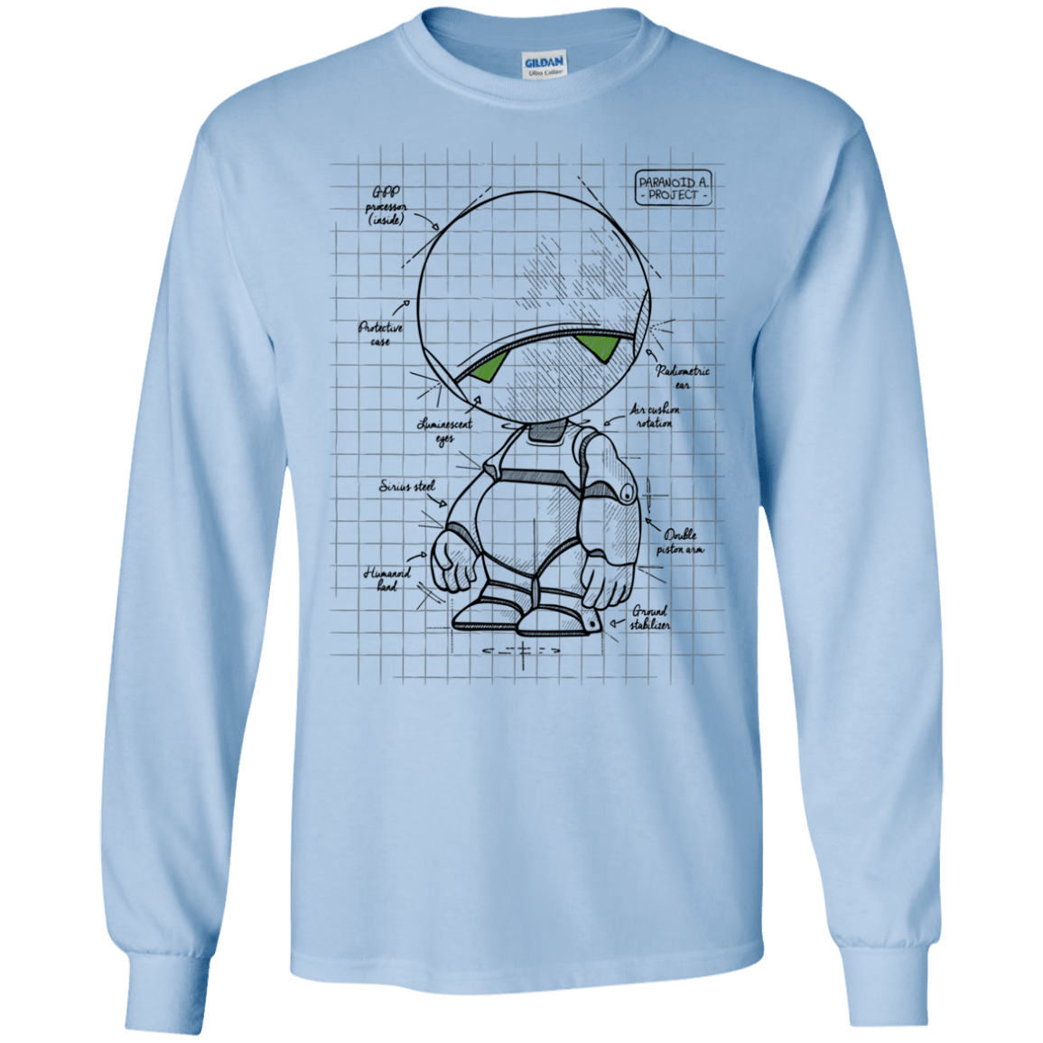 T-Shirts Light Blue / S Marvin's Plan Men's Long Sleeve T-Shirt