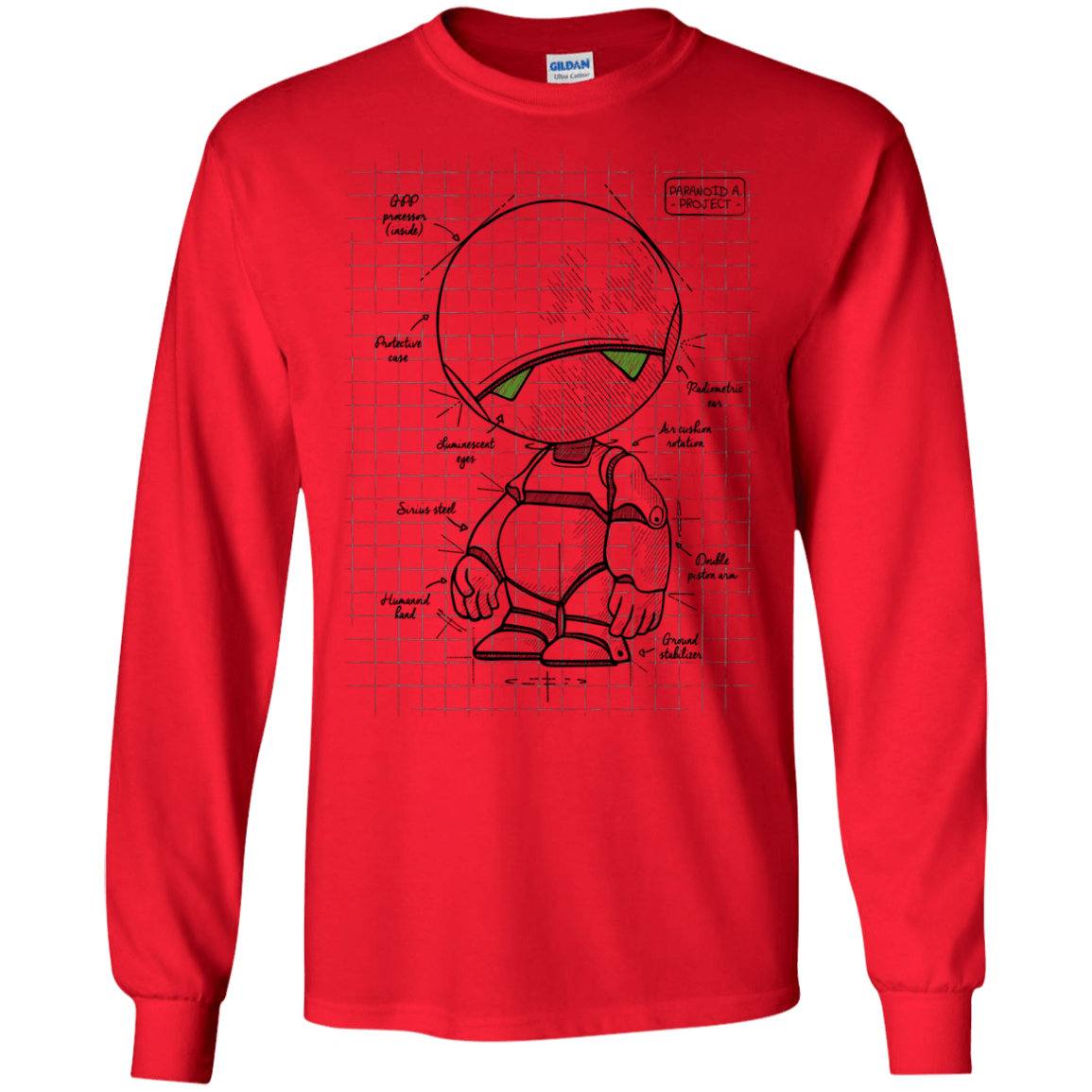 T-Shirts Red / S Marvin's Plan Men's Long Sleeve T-Shirt