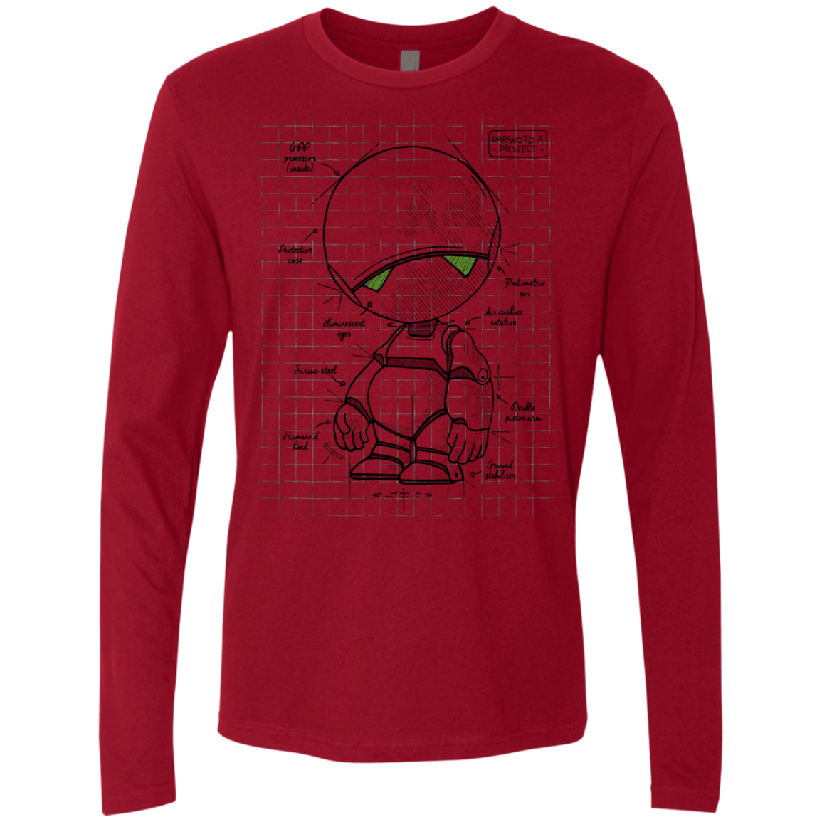 T-Shirts Cardinal / S Marvin's Plan Men's Premium Long Sleeve