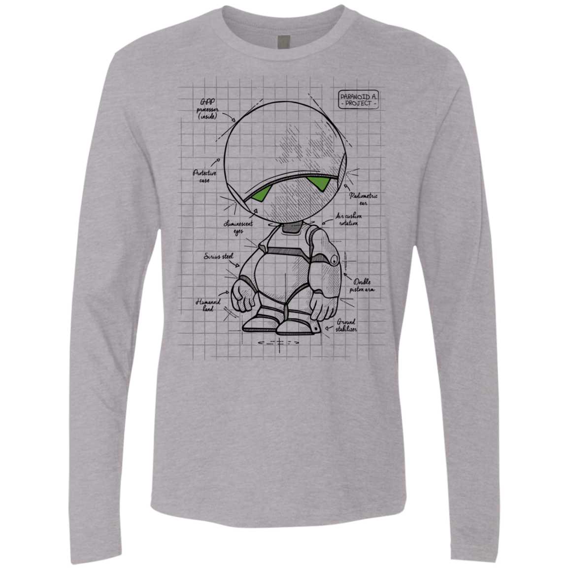 T-Shirts Heather Grey / S Marvin's Plan Men's Premium Long Sleeve
