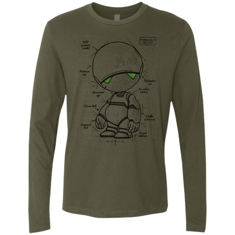 T-Shirts Military Green / S Marvin's Plan Men's Premium Long Sleeve