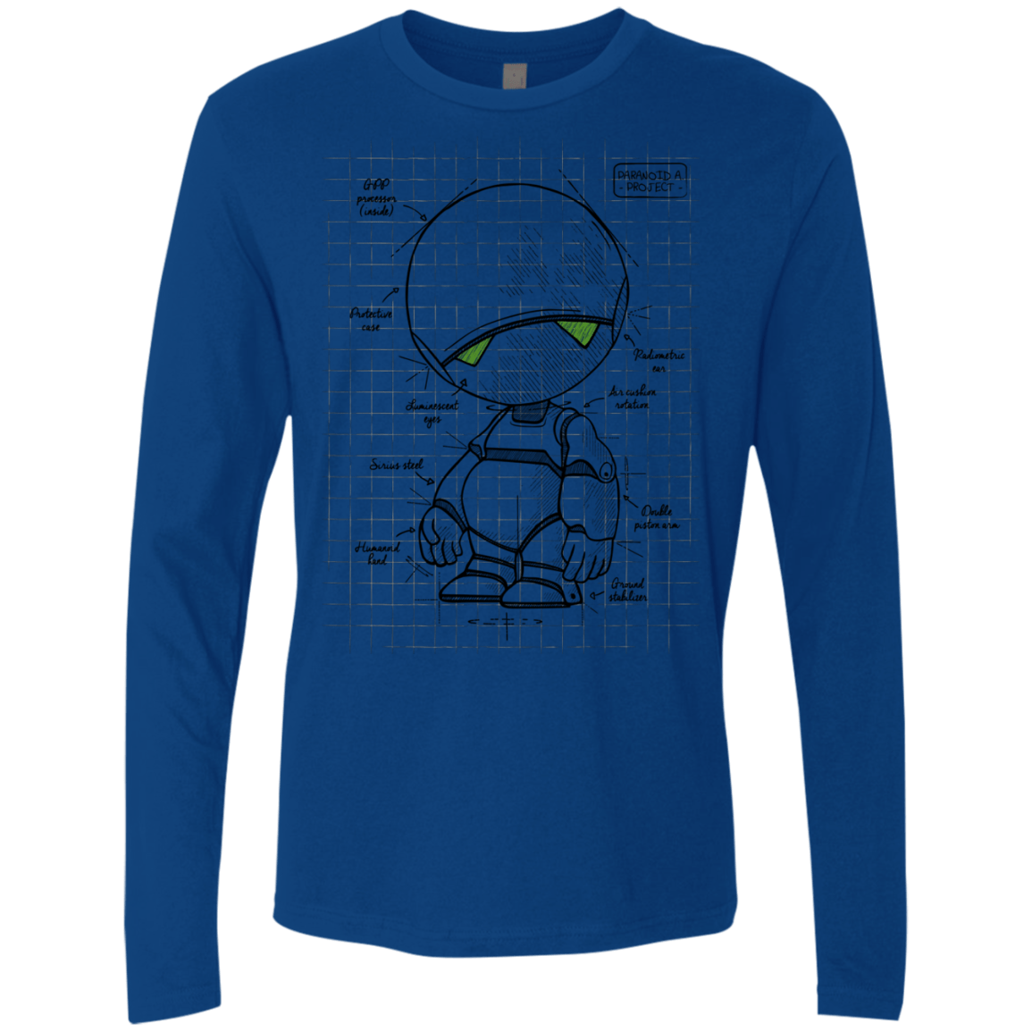 T-Shirts Royal / S Marvin's Plan Men's Premium Long Sleeve