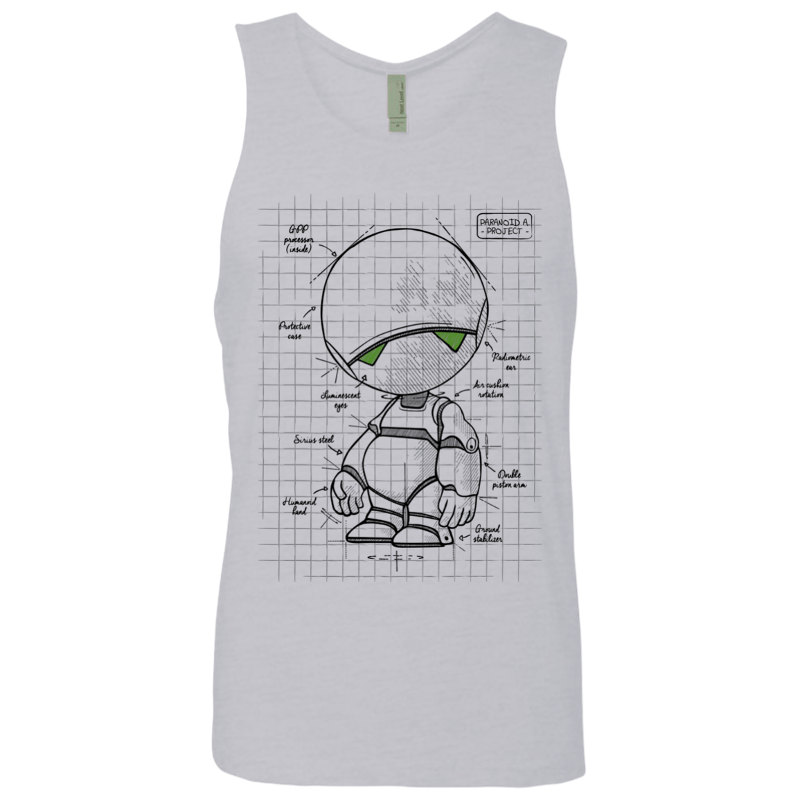 T-Shirts Heather Grey / S Marvin's Plan Men's Premium Tank Top