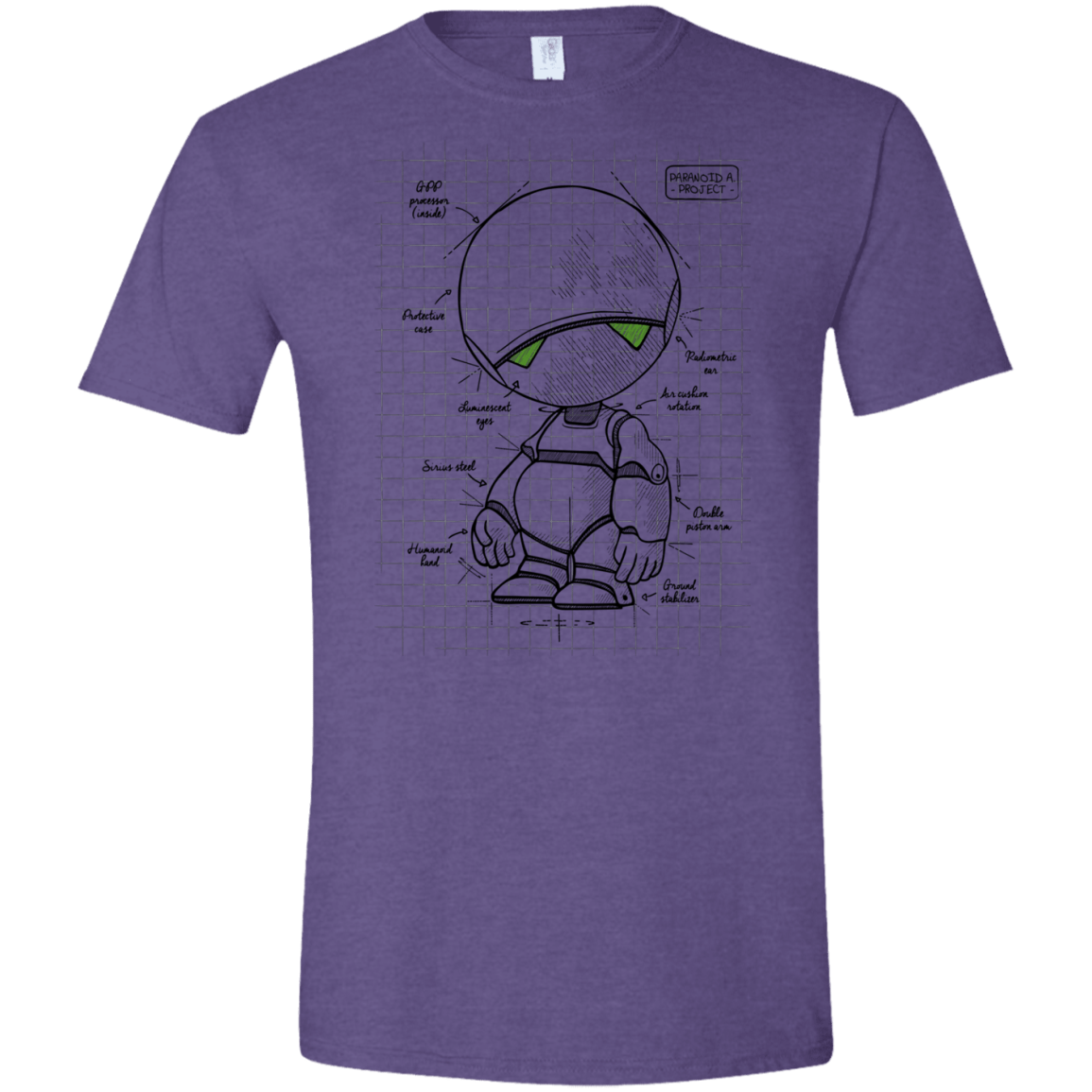 T-Shirts Heather Purple / S Marvin's Plan Men's Semi-Fitted Softstyle