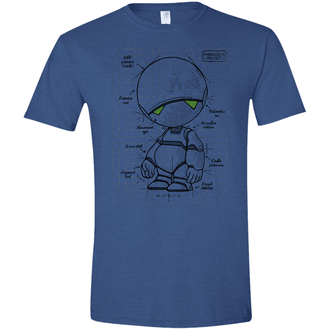 T-Shirts Heather Royal / X-Small Marvin's Plan Men's Semi-Fitted Softstyle