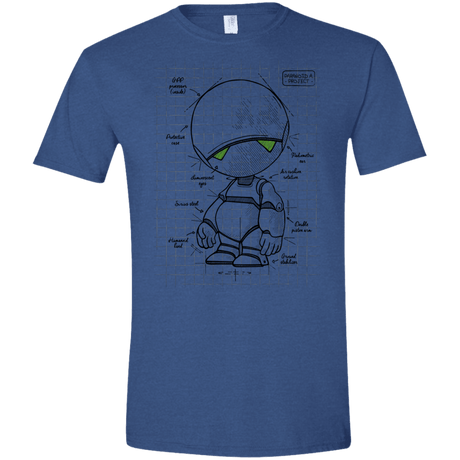 T-Shirts Heather Royal / X-Small Marvin's Plan Men's Semi-Fitted Softstyle