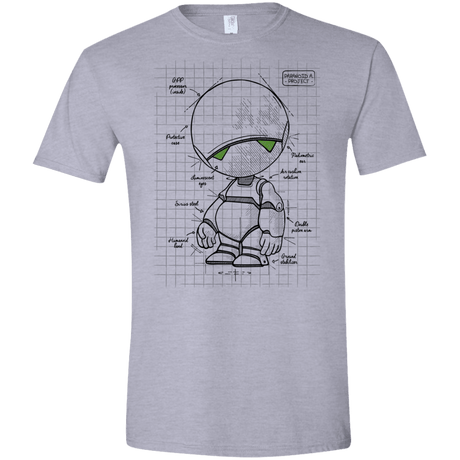 T-Shirts Sport Grey / X-Small Marvin's Plan Men's Semi-Fitted Softstyle