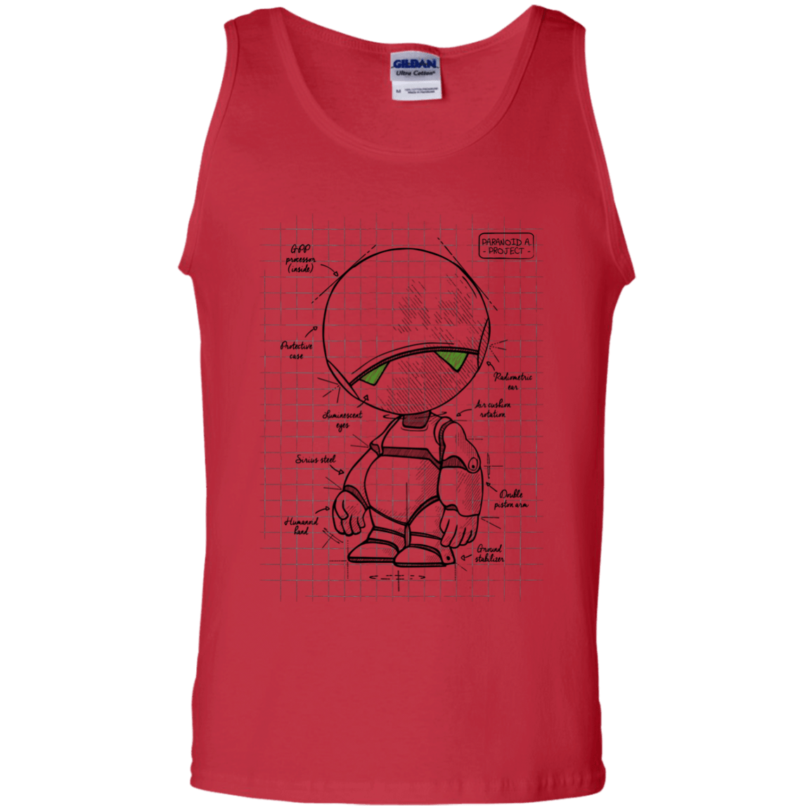 T-Shirts Red / S Marvin's Plan Men's Tank Top