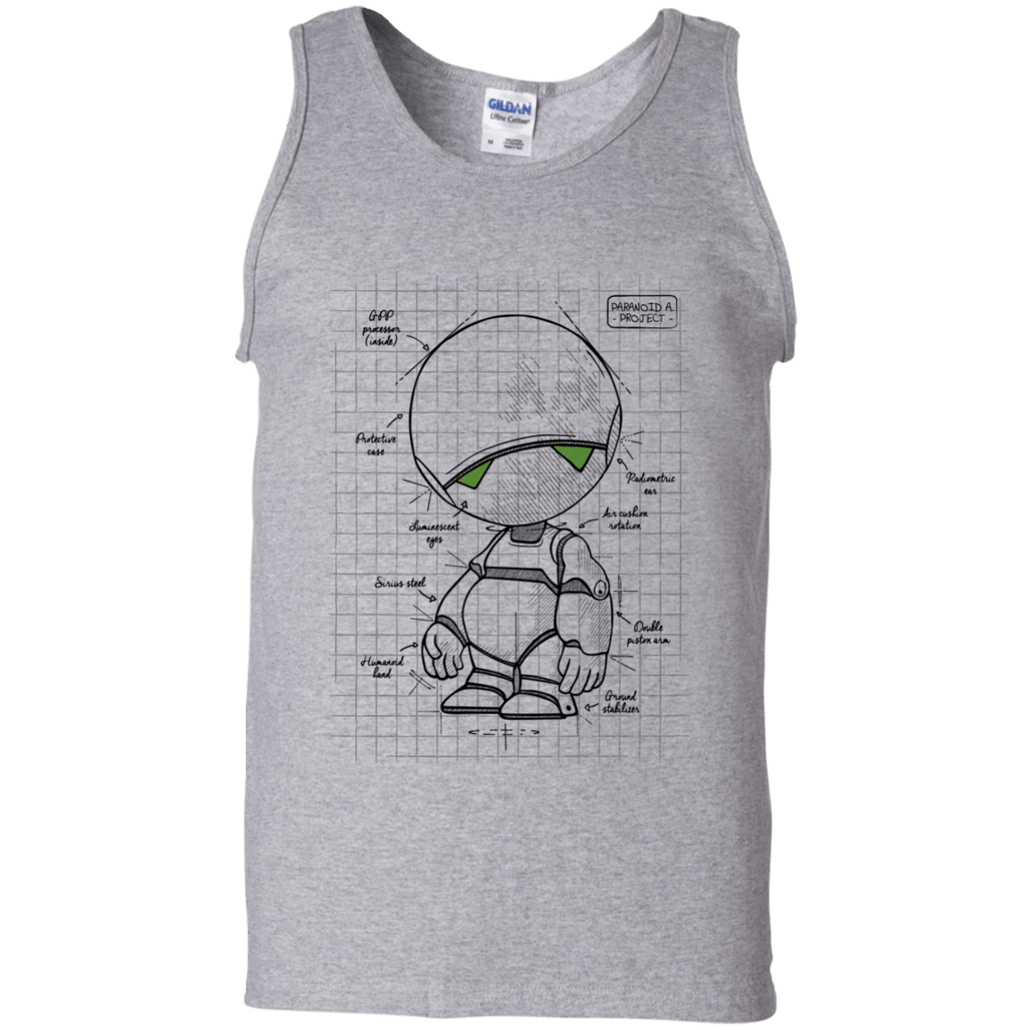 T-Shirts Sport Grey / S Marvin's Plan Men's Tank Top