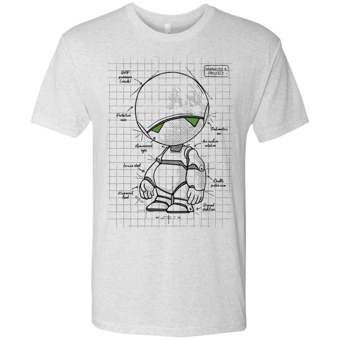 T-Shirts Heather White / S Marvin's Plan Men's Triblend T-Shirt