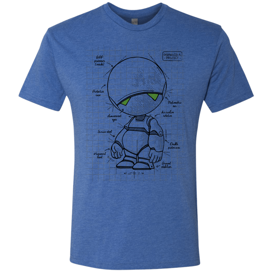 T-Shirts Vintage Royal / S Marvin's Plan Men's Triblend T-Shirt