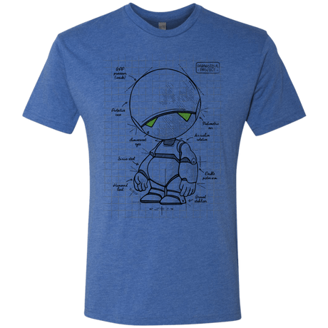 T-Shirts Vintage Royal / S Marvin's Plan Men's Triblend T-Shirt