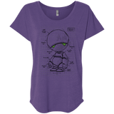 T-Shirts Purple Rush / X-Small Marvin's Plan Triblend Dolman Sleeve