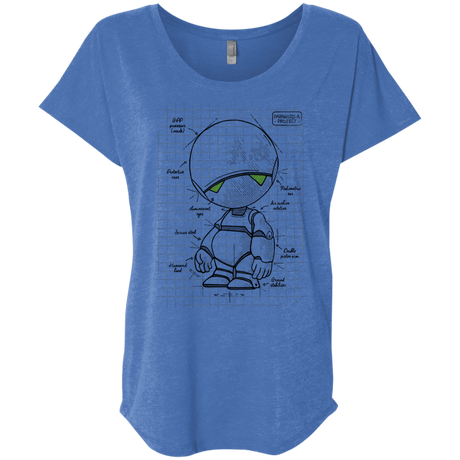 T-Shirts Vintage Royal / X-Small Marvin's Plan Triblend Dolman Sleeve