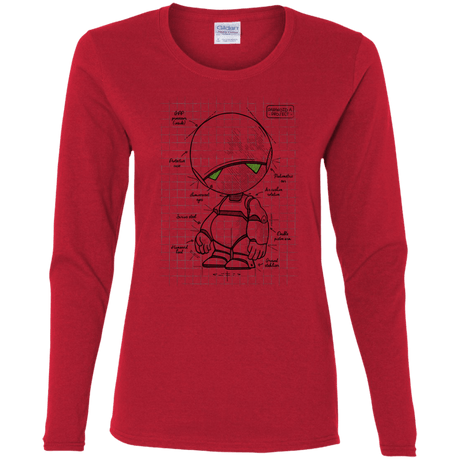 T-Shirts Red / S Marvin's Plan Women's Long Sleeve T-Shirt