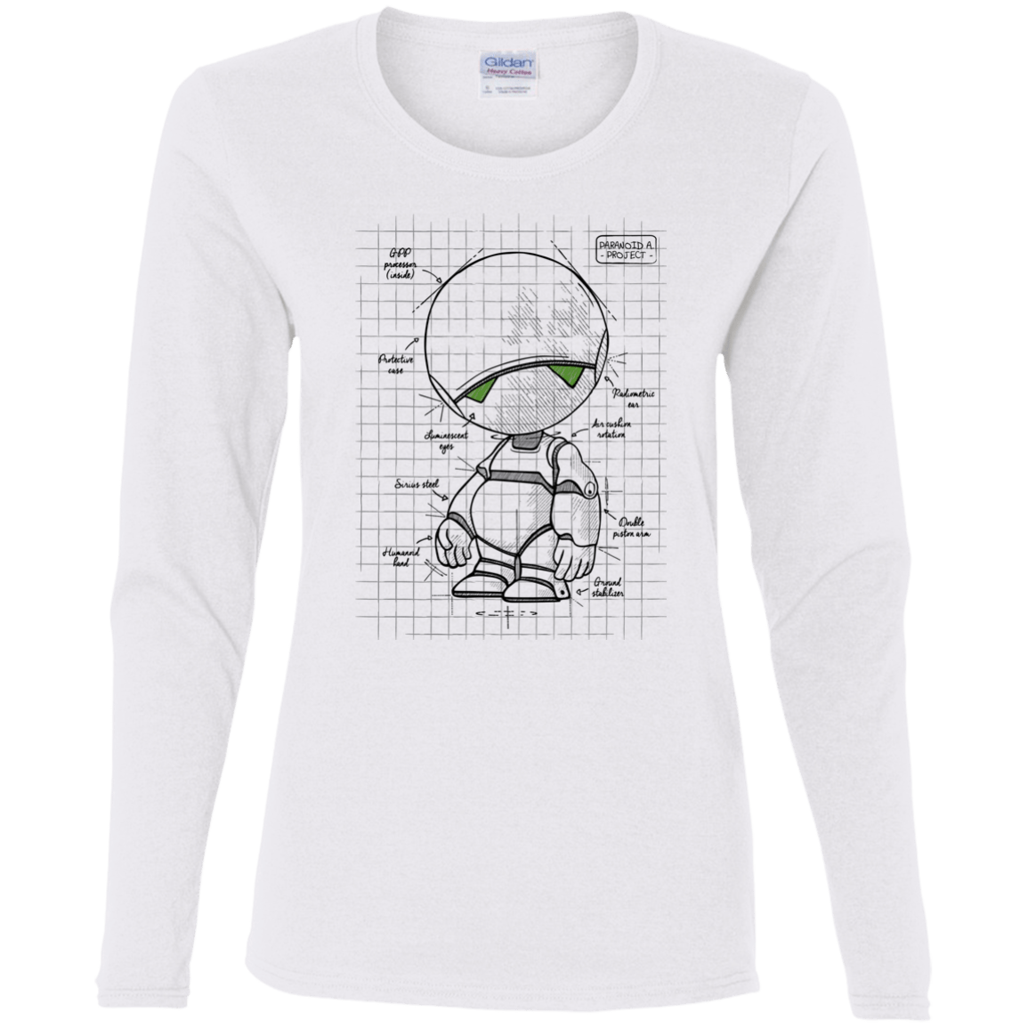 T-Shirts White / S Marvin's Plan Women's Long Sleeve T-Shirt