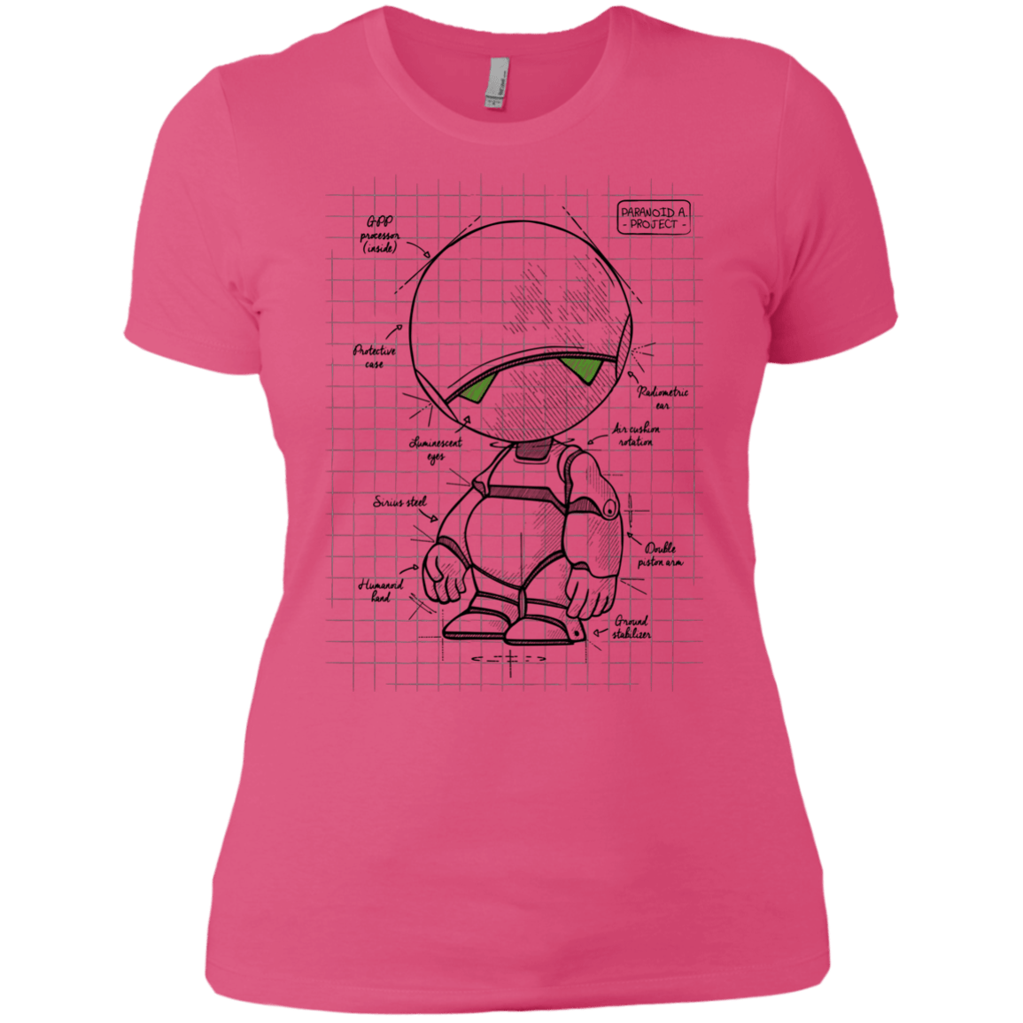 T-Shirts Hot Pink / X-Small Marvin's Plan Women's Premium T-Shirt