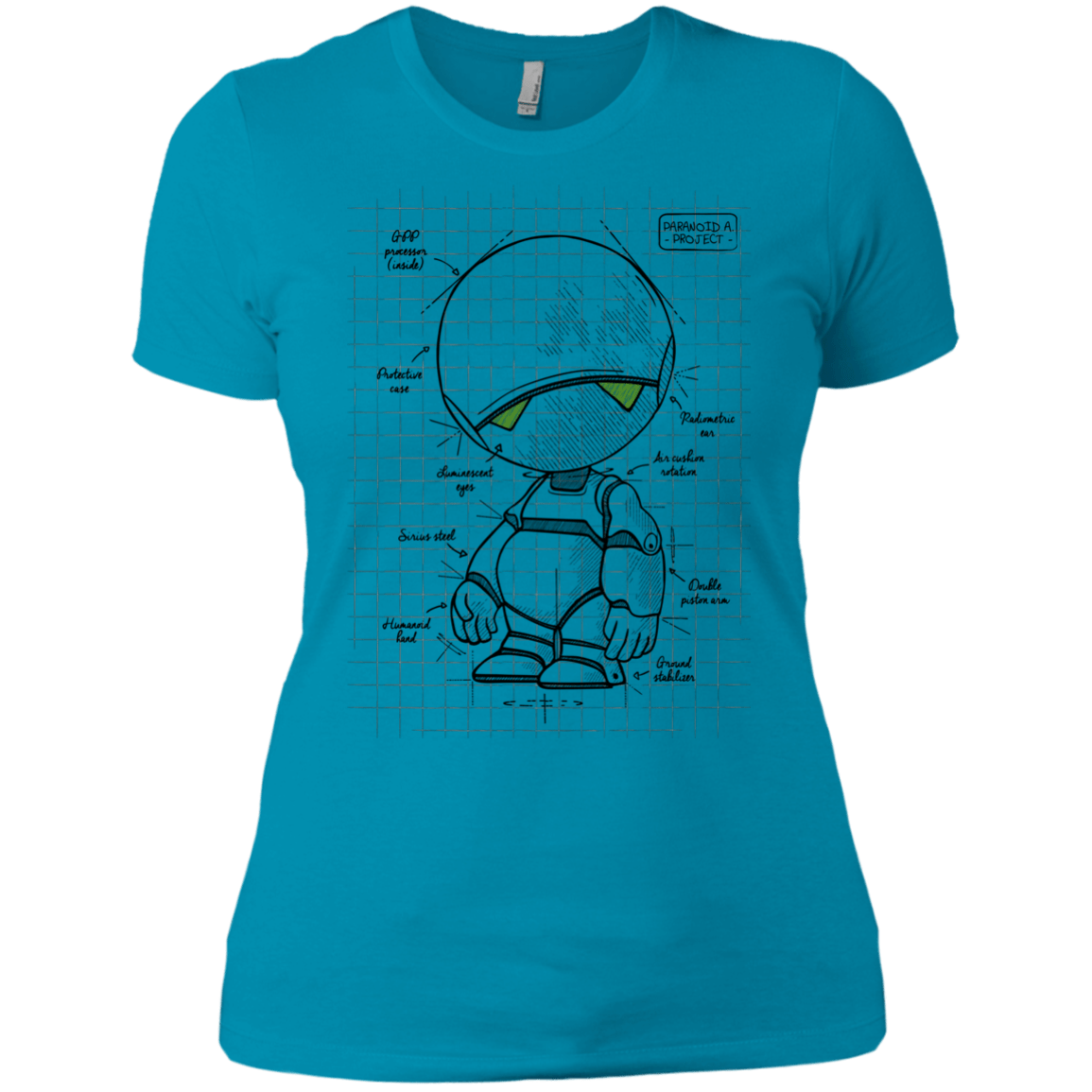 T-Shirts Turquoise / X-Small Marvin's Plan Women's Premium T-Shirt