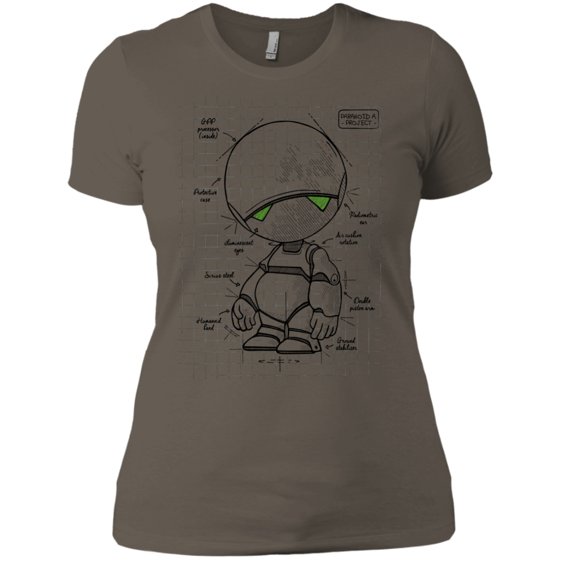 T-Shirts Warm Grey / X-Small Marvin's Plan Women's Premium T-Shirt