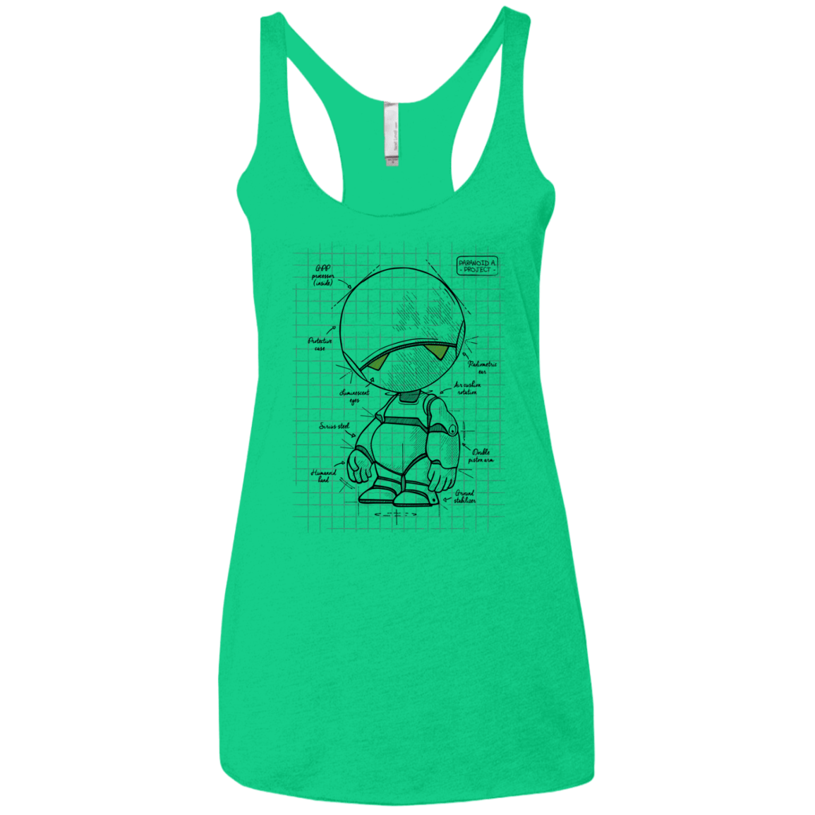 T-Shirts Envy / X-Small Marvin's Plan Women's Triblend Racerback Tank